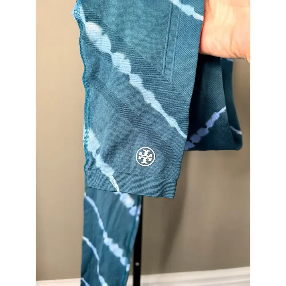 Tory Burch Sport High-Rise Shibori Seamless Leggings Tie-Dye Small